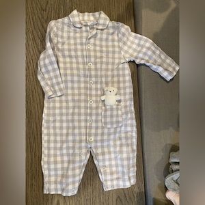 The White Company 3-6 month gingham pajamas